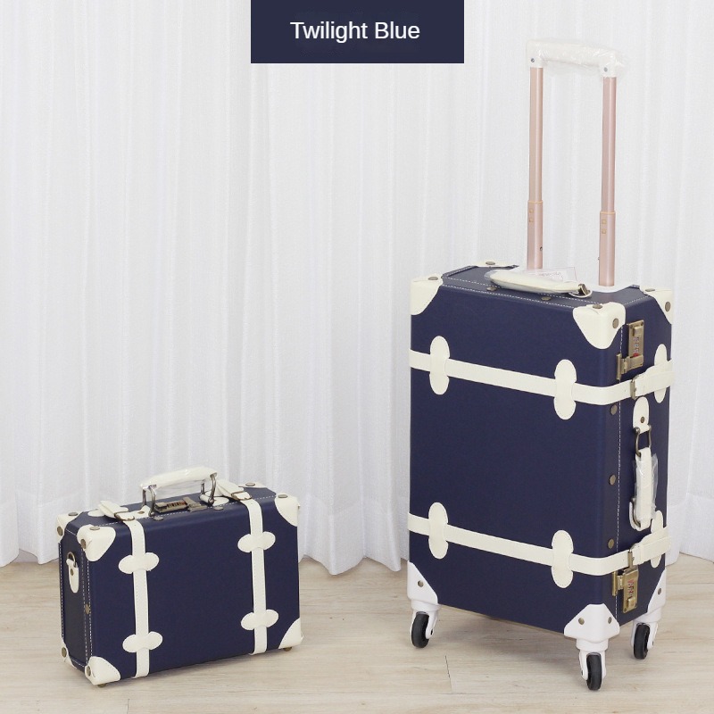 British Classic Retro Lage Trolley Case Universal Wheel Boarding Bag Leather Travel Suitcase Set Note SKU single suitcase 695f 4
