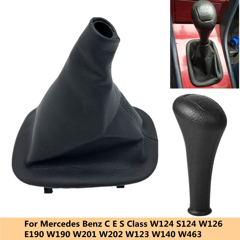 For Mercedes Benz C E S Class new W124 S124 W126 E190 W190 W201 W202 W123 W463 4/5 Speed Car 2025 Gear Shift Konb Gaiter Shifter Cover