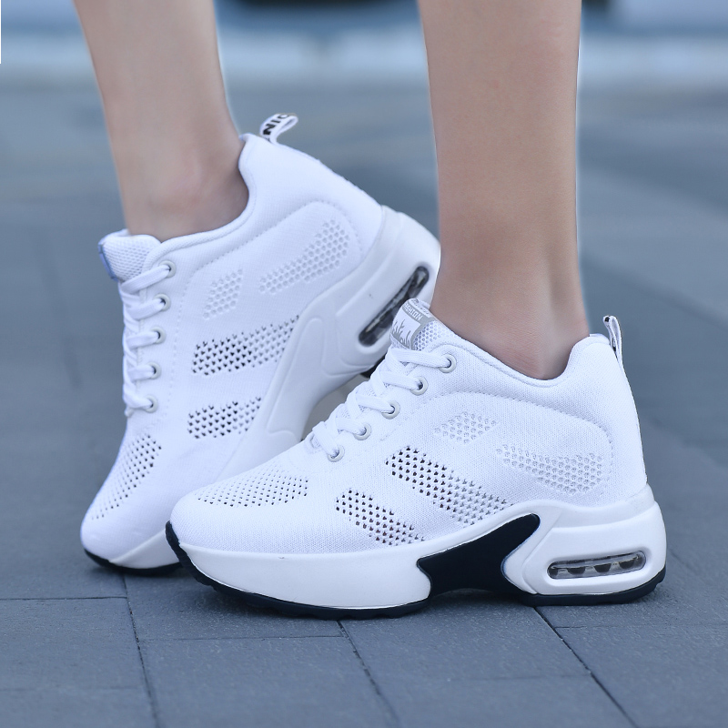 Leisure Sports Women's with Added Thick Soles That Can Grow Taller Breathable NEW hot Comfortable and Elegant Vulcanized Shoes