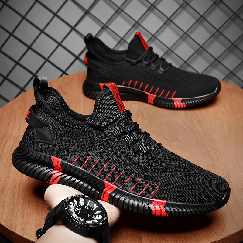 Summer Men Mesh Shoes Breathable Outdoor Sports Running Casual Tennis Shoes Mens Sneakers 240621