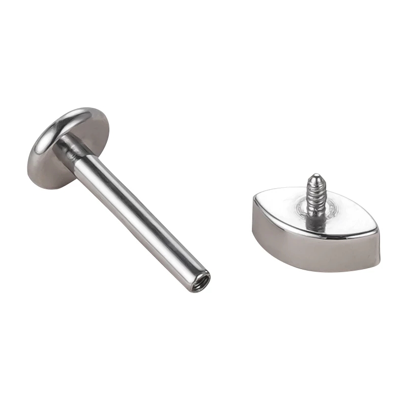 10PCS G23 Titanium internal thread PIERC Jewelry Part Replacement Accessories Labret Stud Ear Lip Nipple Tongue Piercing 16G 18G