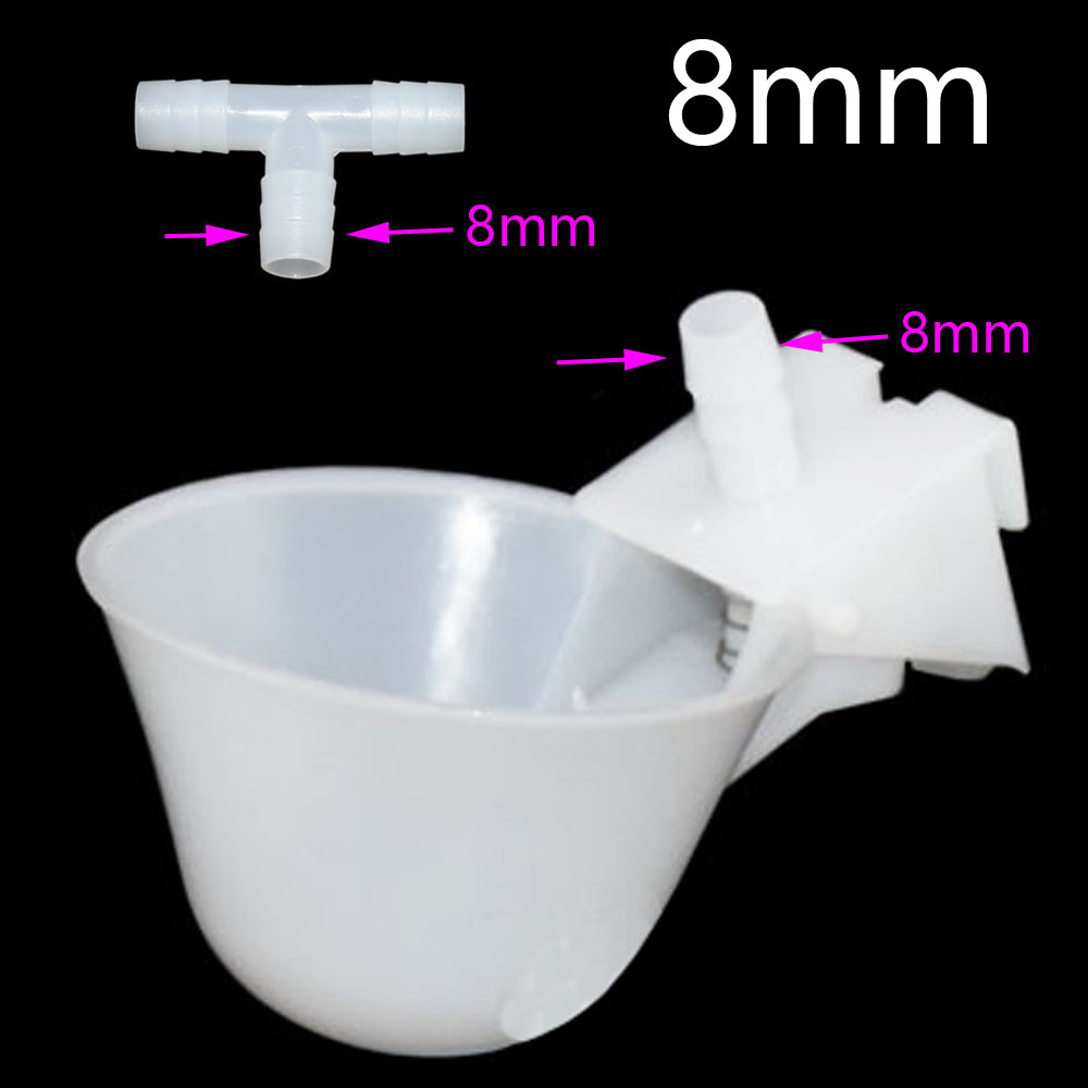 100 Pcs 8-10 MM Pigeon Automatic Drinking Fountain Bird Drinking Cups Feed Aut omatic Poultry Chicken Fowl Drinker