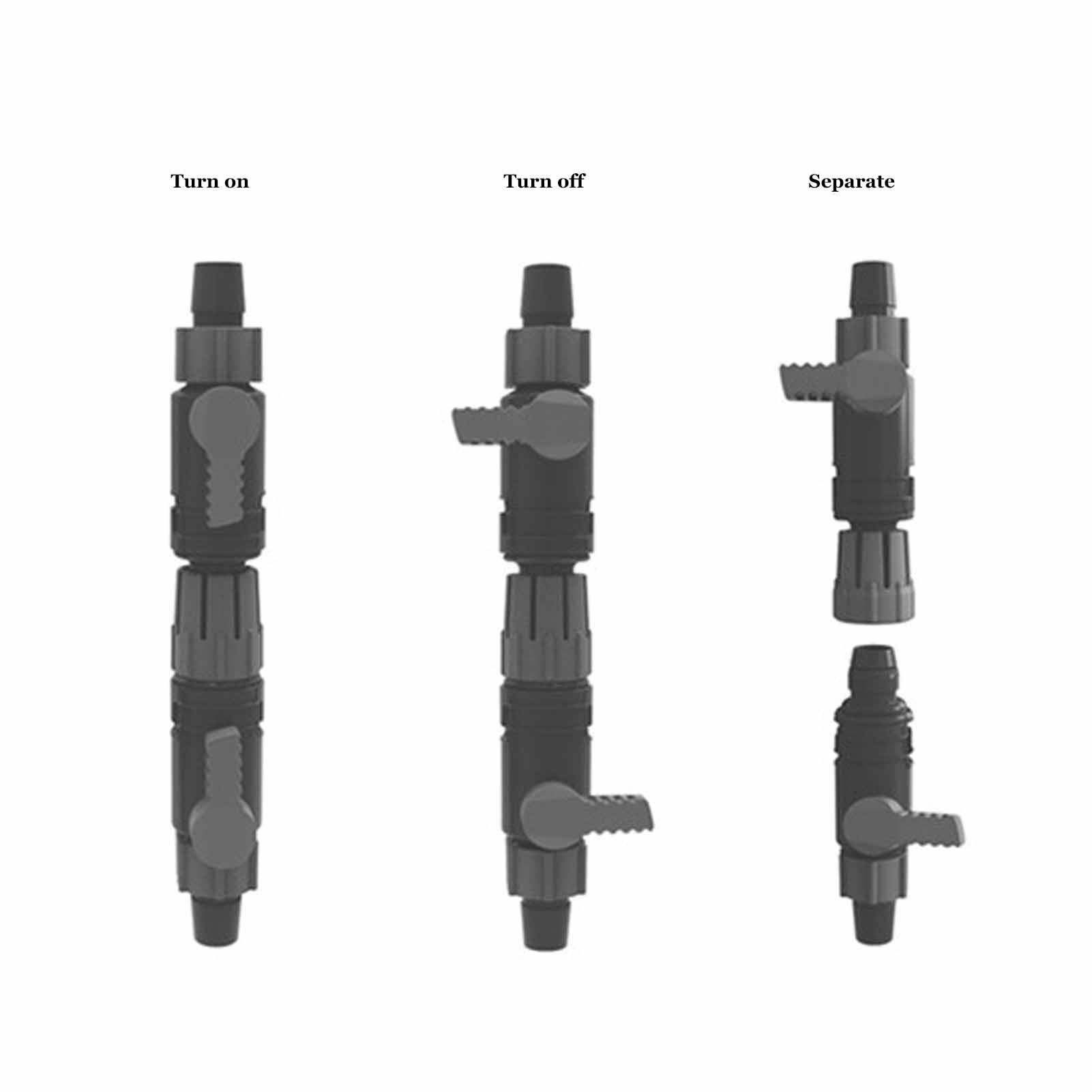 Aquarium Double Tap Connector Aquarium Water Control Valve Fish Hose Pipe Quick Release Double Tap Connector