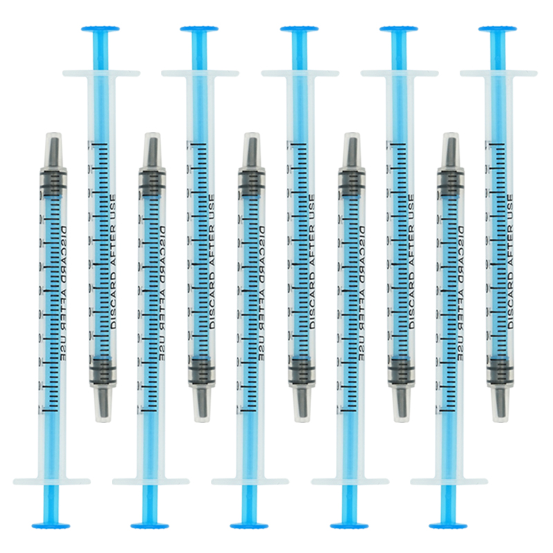 25/50Pcs 1Ml Plastic Disposable Injector Syringe Refilling Measuring Nutrient Sterile Individually Packaged Not Include Needles
