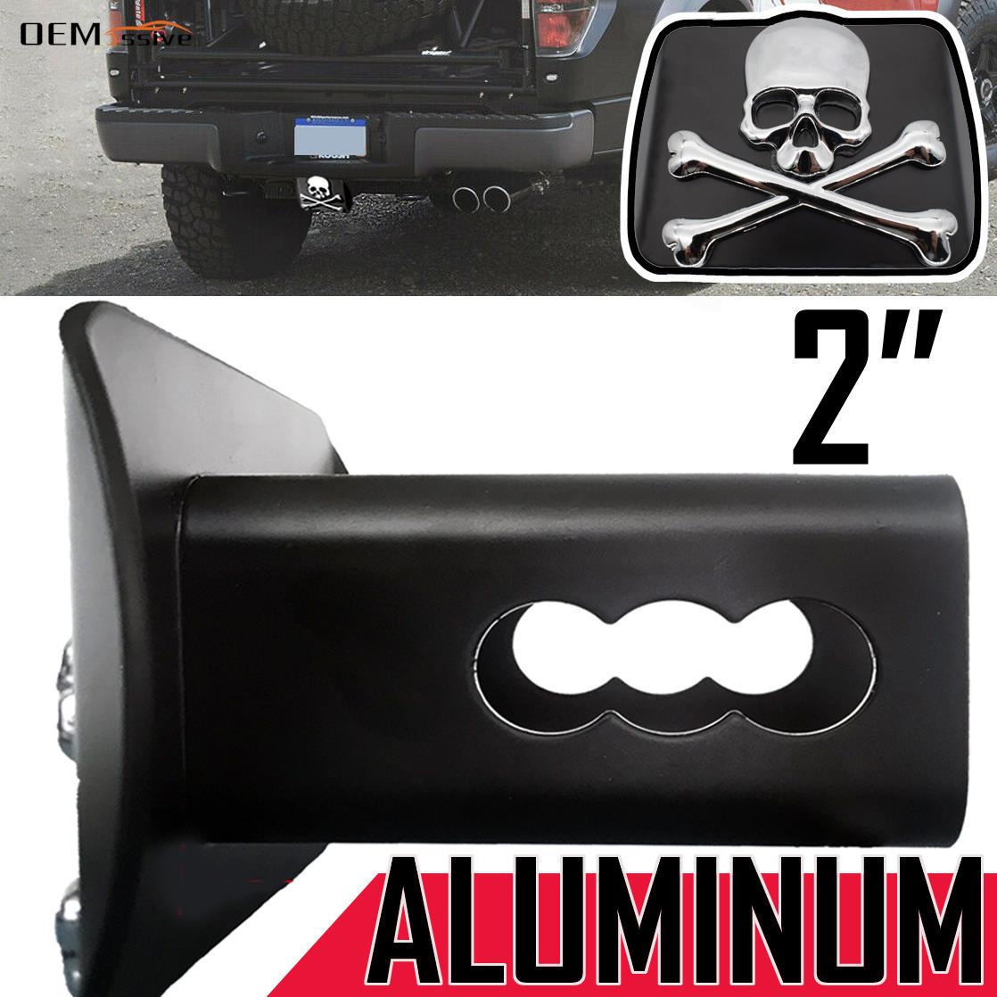 METAL Chrome Emblem Trailer Hitch Cover Hitch Tube Plug Cap Fits 2" 50mm Trunk Receiver Tow Towing Accessories Car Styling Skull