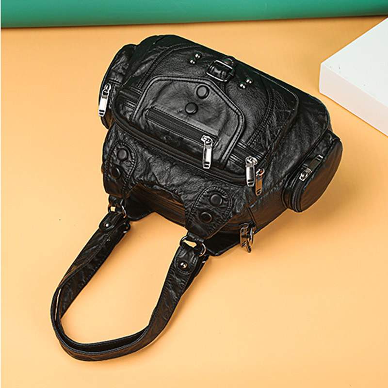 Luxury Shoulder Storage Bag of Women Makeup PU Soft Crossbody Handbags Water Proof Simple Travel Portable Organizer Bags