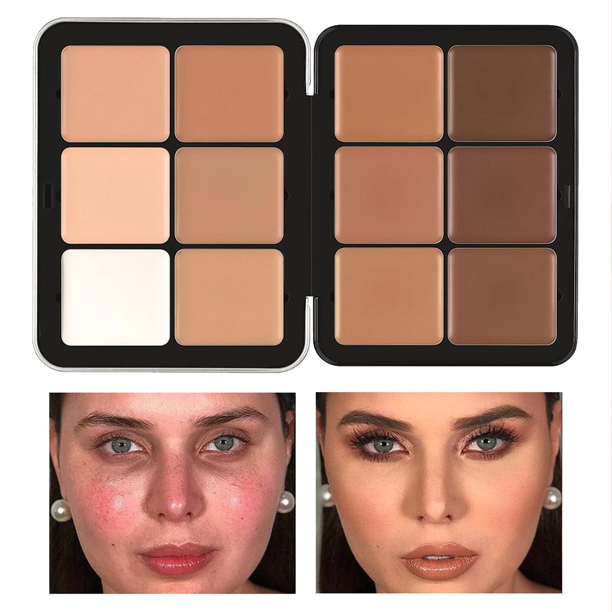12 Color Blush Concealer Set Natural Blemish Brightening Highlighter 16 Color Waterproof Face Contour Cream Palette Custom Logo