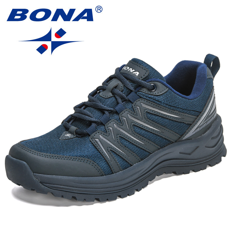 2022 BONA New Designers Hiking Outdoor Mountain Boots Men Climbing Shoes Walking Footwear Man New atos De Hombre Comfort f283