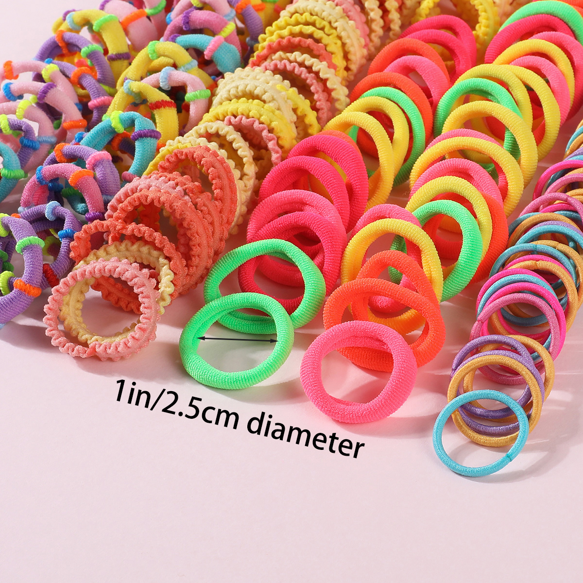 300/250Pcs Girls Hair Bands Set Colorful Hair Ties Elastic Rubber Band Children Ponytail Holder Headband Kids Hair Accessories