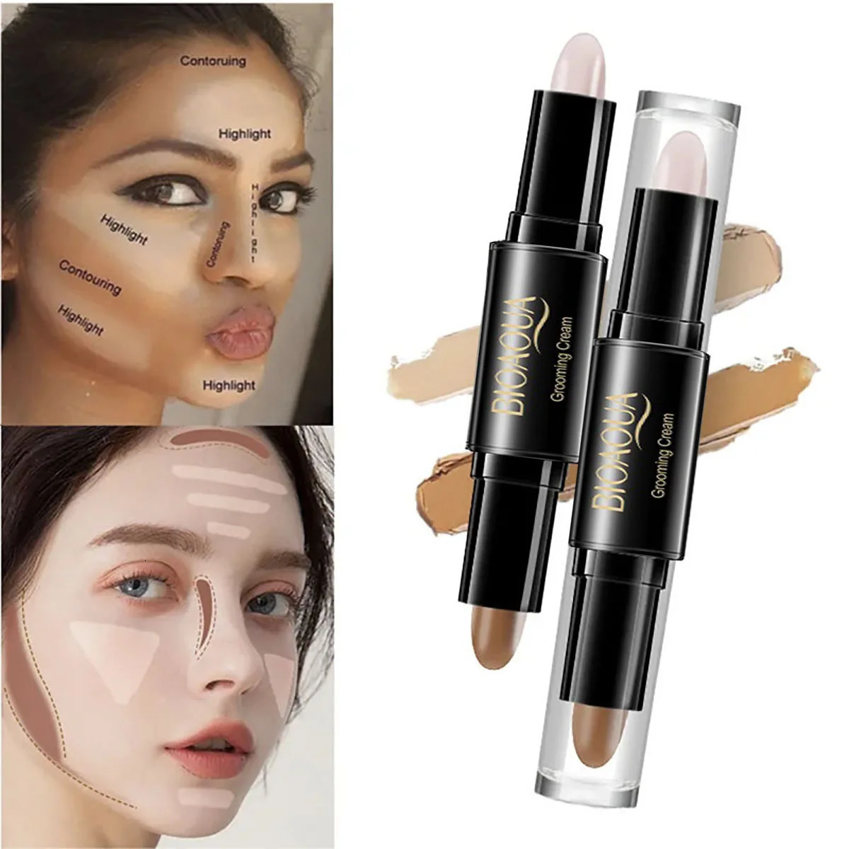 High Quality Professional Makeup Base Foundation Cream for Face Concealer Con for Face Bronzer Beauty Womens Cosmetics 240625