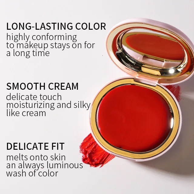 Blush Cream Blusher Gel Cream Waterproof Eye Shadow Face Women Velvet Sun Blush Mousse Blush Lasting Repair Red 240621