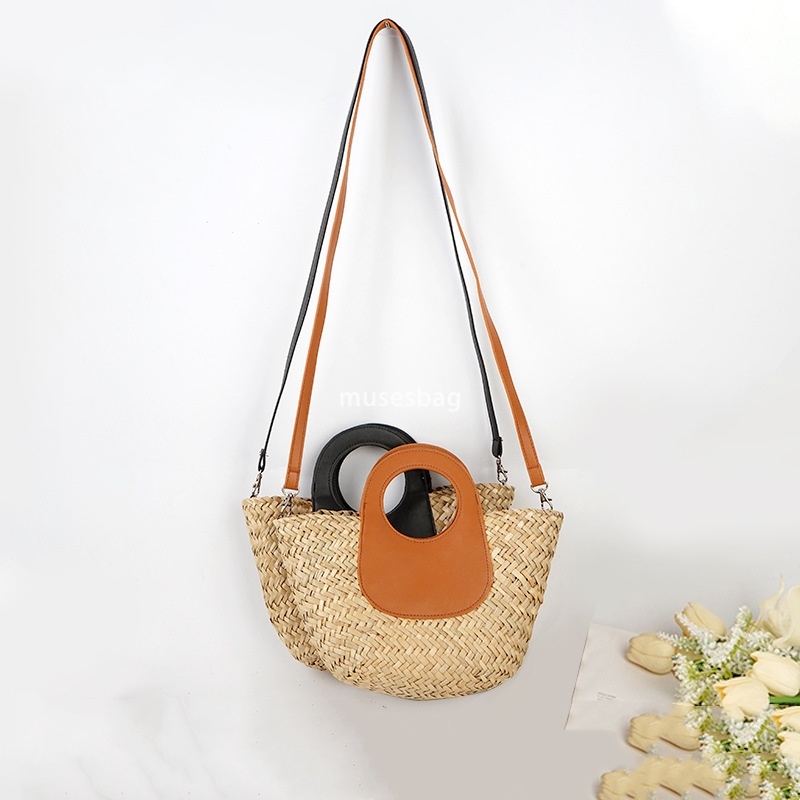 Designer Women's High Quality Atmospheric Lightweight Splicing Crossbody New Fashionable Summer Crowd Design Weaving Large Capacity Crossbody Gra