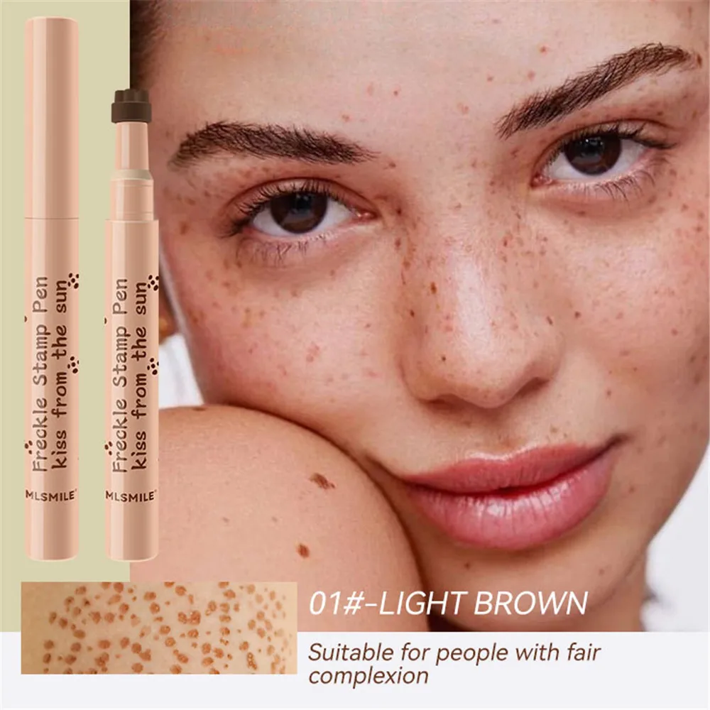 1PC Natural Lifelike Freckle Pen Waterproof Concealer Dot Spot Pen 3D Freckle Stamp Easy To Apply Lasting Makep Tool Cosmetic