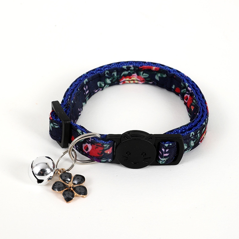 Breakaway Cat Collars with Bells & Pendant,Flower Cat Collar,Adjustable Collars for Female Girl Cats Male Boy Cats and Puppy