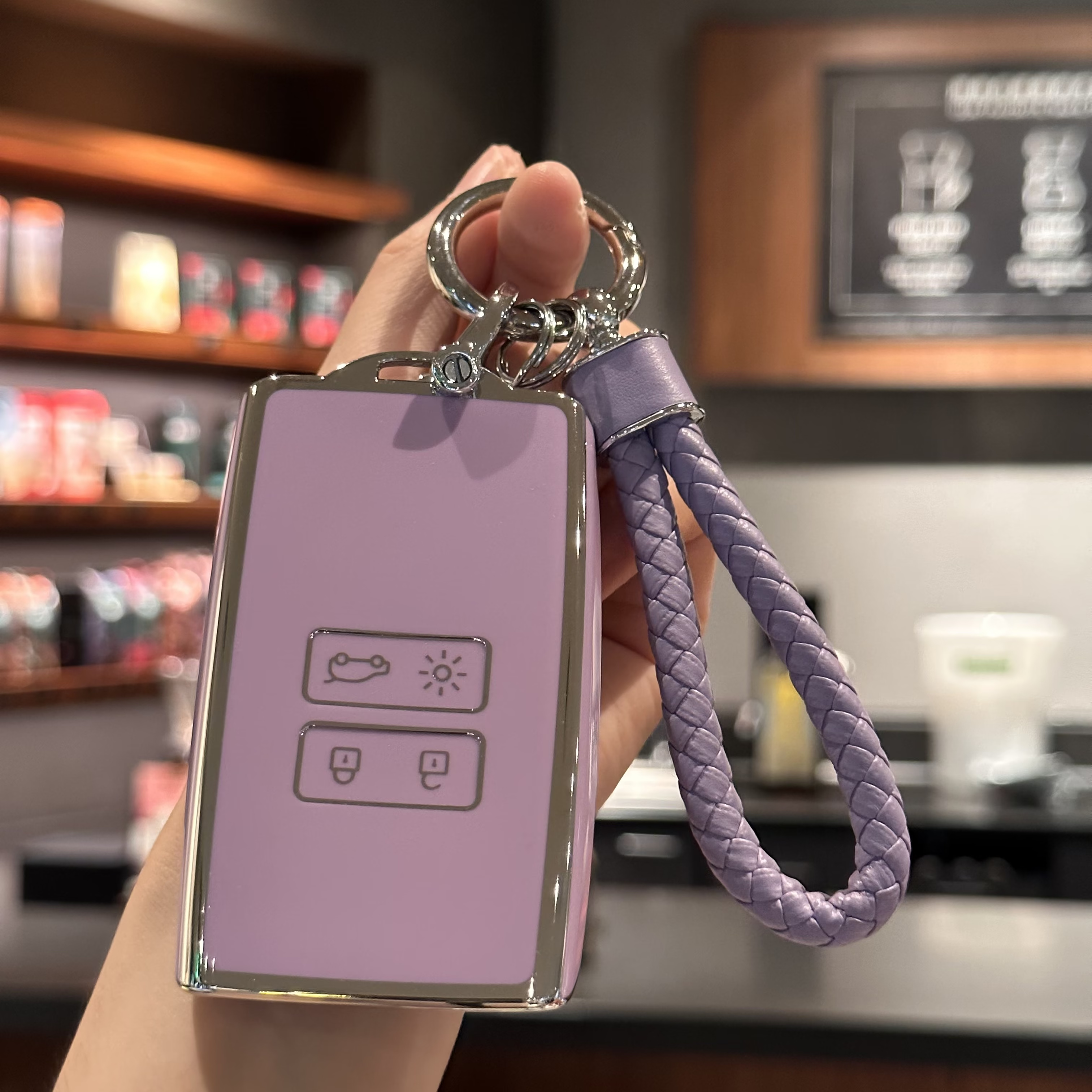 Key Fob Cover with Keychain Lanyard for Renault Captur, Koleos, Kadjar, Arkana, Megane, Dacia Duster, Sandero, Stepway