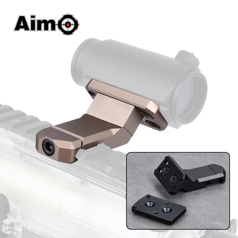 WADSN Tactical RMR Aiming Optics Red Dot Sight 45° Offset Mount Base 20mm Picatinny Rail AR15 Rifle Scope Airsoft Accessories