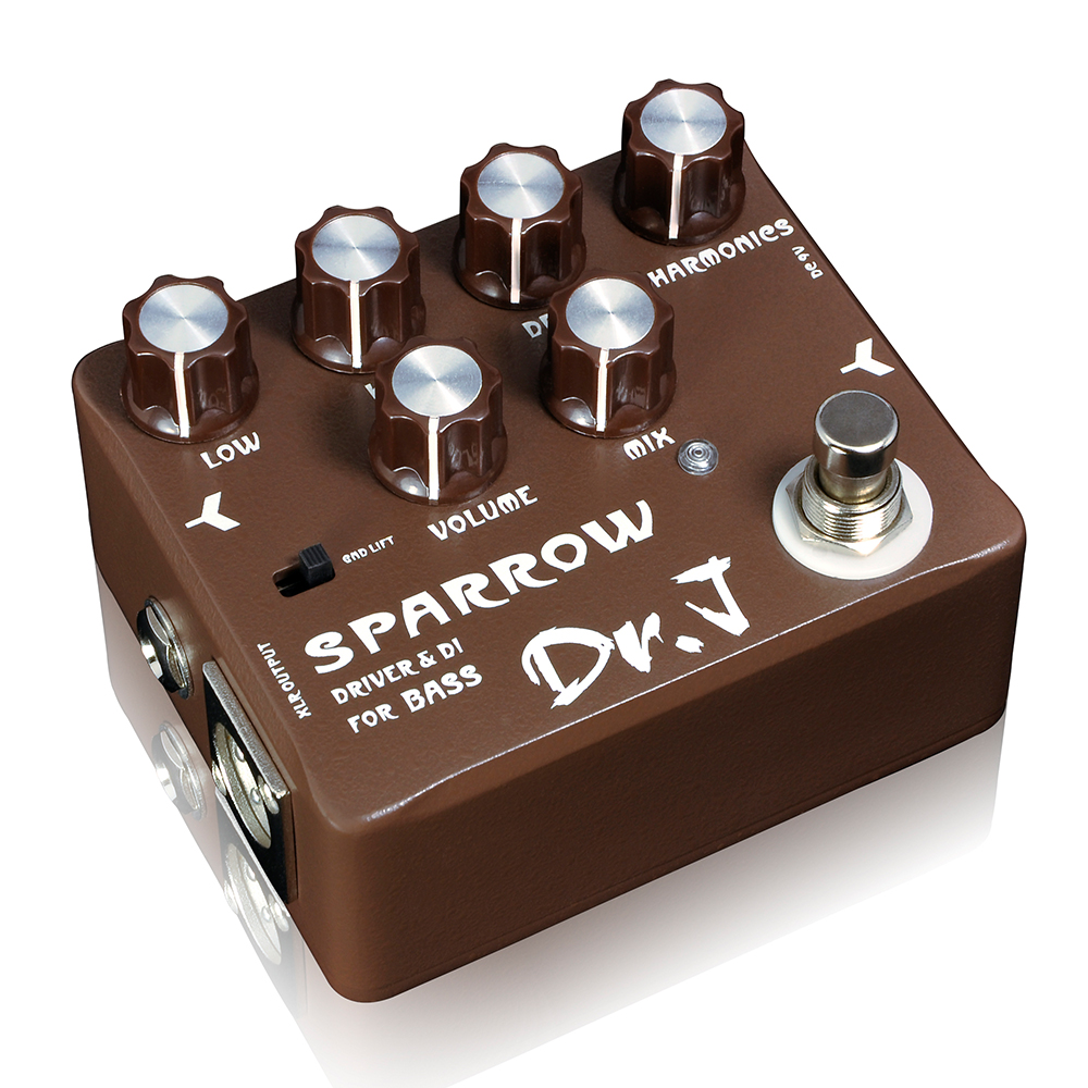 JOYO Guitar Effect Pedal Dr.J D53 SPARROW Driven & DI for Bass Guitar Tube Bass Amp with Driven High and Low Frequency Circuitry