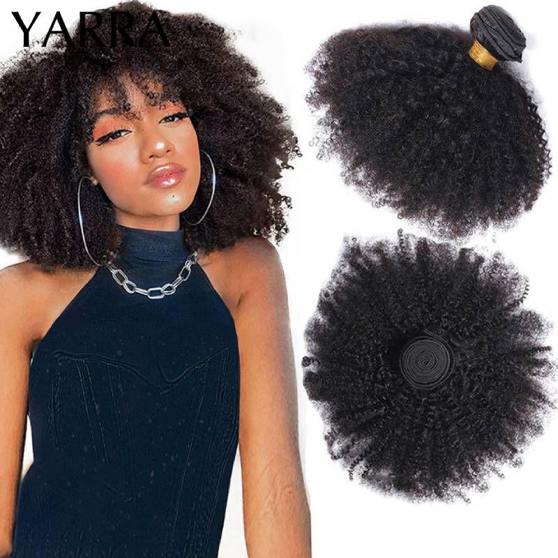 Brazilian Afro Kinky Curly Human Hair Bundles 4b 4c Afro kinky Bulk Human Hair Weave Bundle Deal Hair Extensions Wholesale Yarra