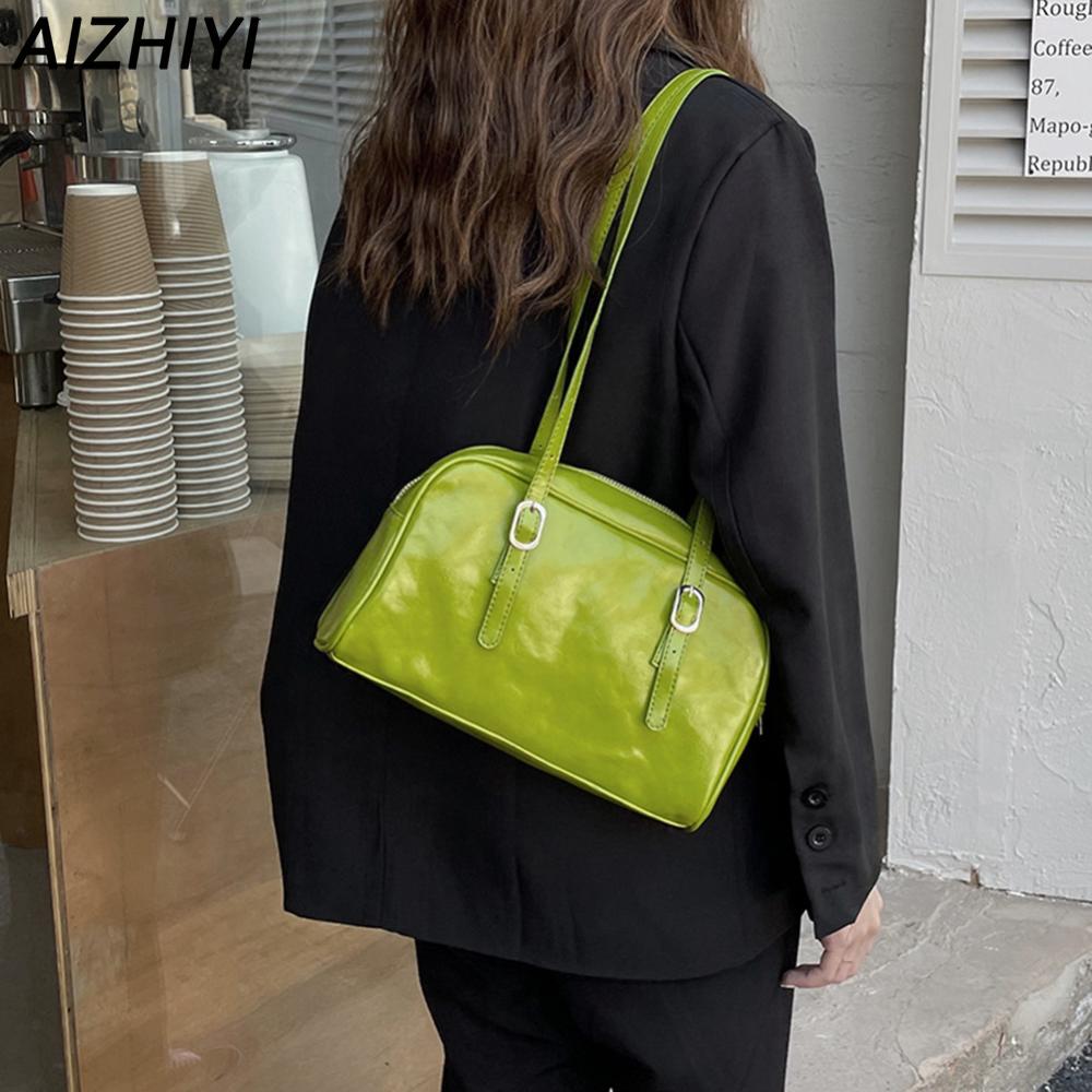 Women PU Leather Shoulder Armpit Bag Y2k Girls Chic Hobo Bag Brand Handbags Purse Luxury Top Handle Tote Bag 2023 Women's Bags