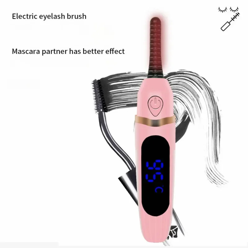 Electric Heated Eyelash Curler USB Rechargeable Eyelashes Curler Quick Heating Natural Eyelash Curler Long Lasting Makeup 240621