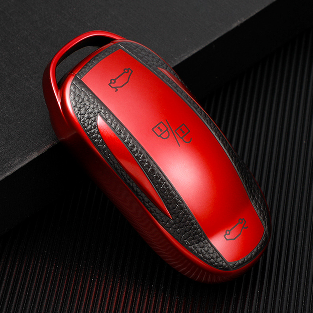 Leather TPU Car Smart Key Cover Case Fob for Tesla Model X Model S Model 3 Model Y Key Shell Bag Holder Protector Accessories 9ed70 5 54c43