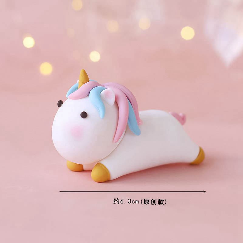 Rainbow Unicorn Cake Topper Birthday Cake Ornament Girl Unicorn Baby Shower 1st Birthday Party Kid Cake Dessert Christening Gift