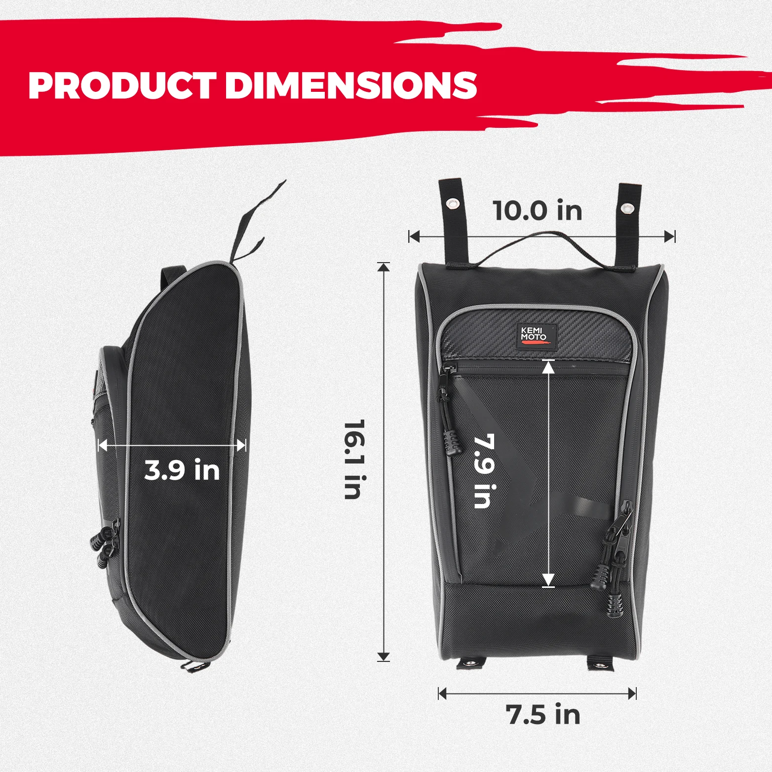 KEMIMOTO Cab Pack Center Seat Storage Bag For CFMOTO for CF Moto ZForce 950 1000 H.O. SPORT HO EX 2020-2024 Water-resistant