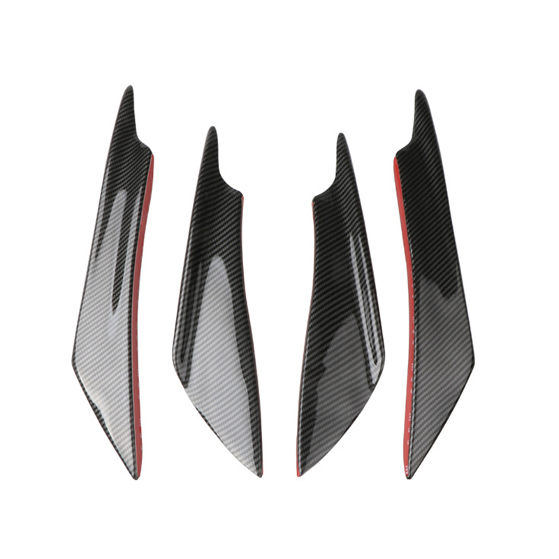 14.6*7.9*6.3 Inch 2025 Front Bumper Side Canards Splitter Fins Universal Black Front Bumper new Spoilers Auto DIY Accessories