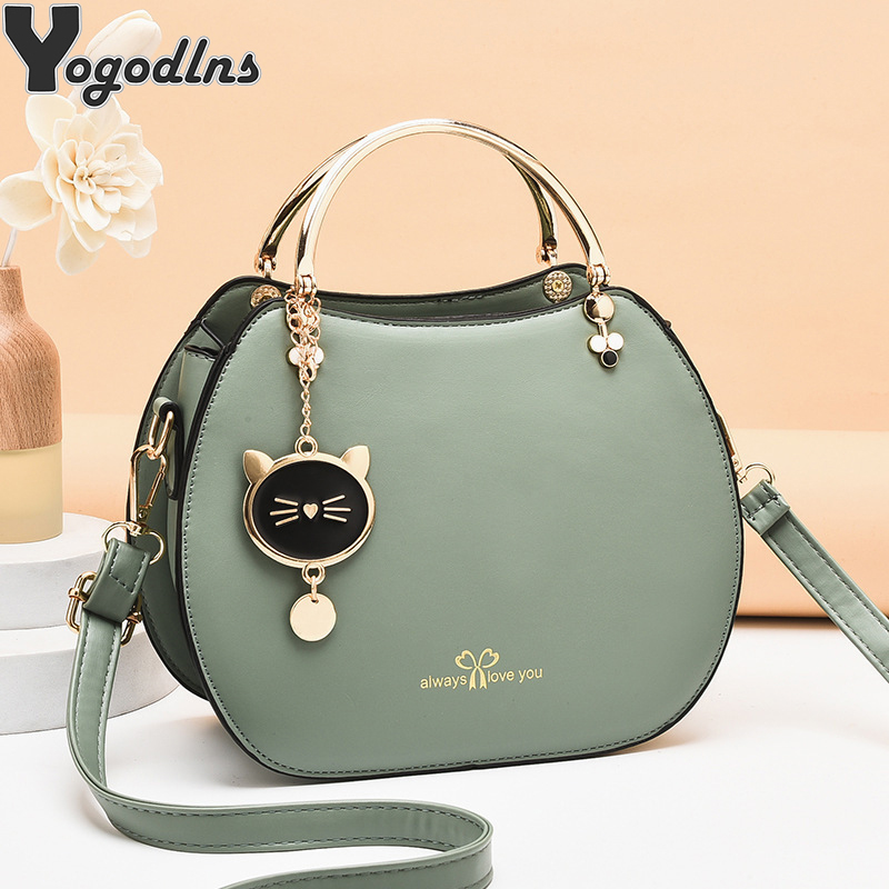 Cute Kitten Designer Ladies Shoulder Bags Shell Small Handbag and Purse Women's Messenger Crossbody Bags Female Sac A Main Femme