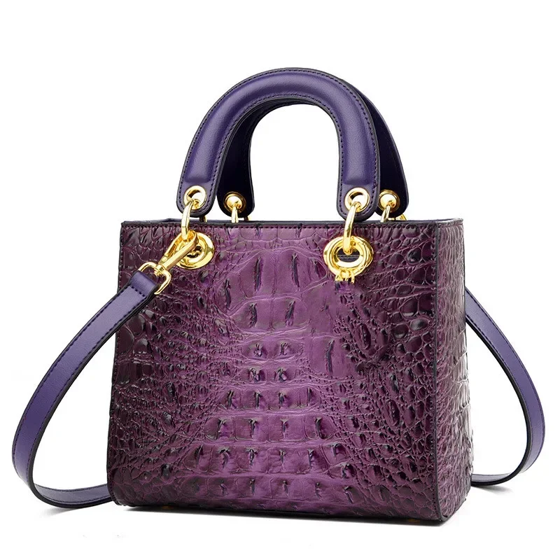 2024 High Quality Luxury Brand Designer Leather Shoulder Bag for Women Hand Bags Crocodile Purses Ladies Messenger Handbag Totes