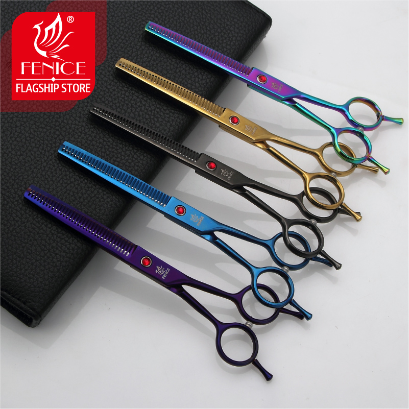 Fenice 6.5/7 inch Professional Pet Dog Grooming Scissors Thinning Shears Thinning Rate about 25-30%