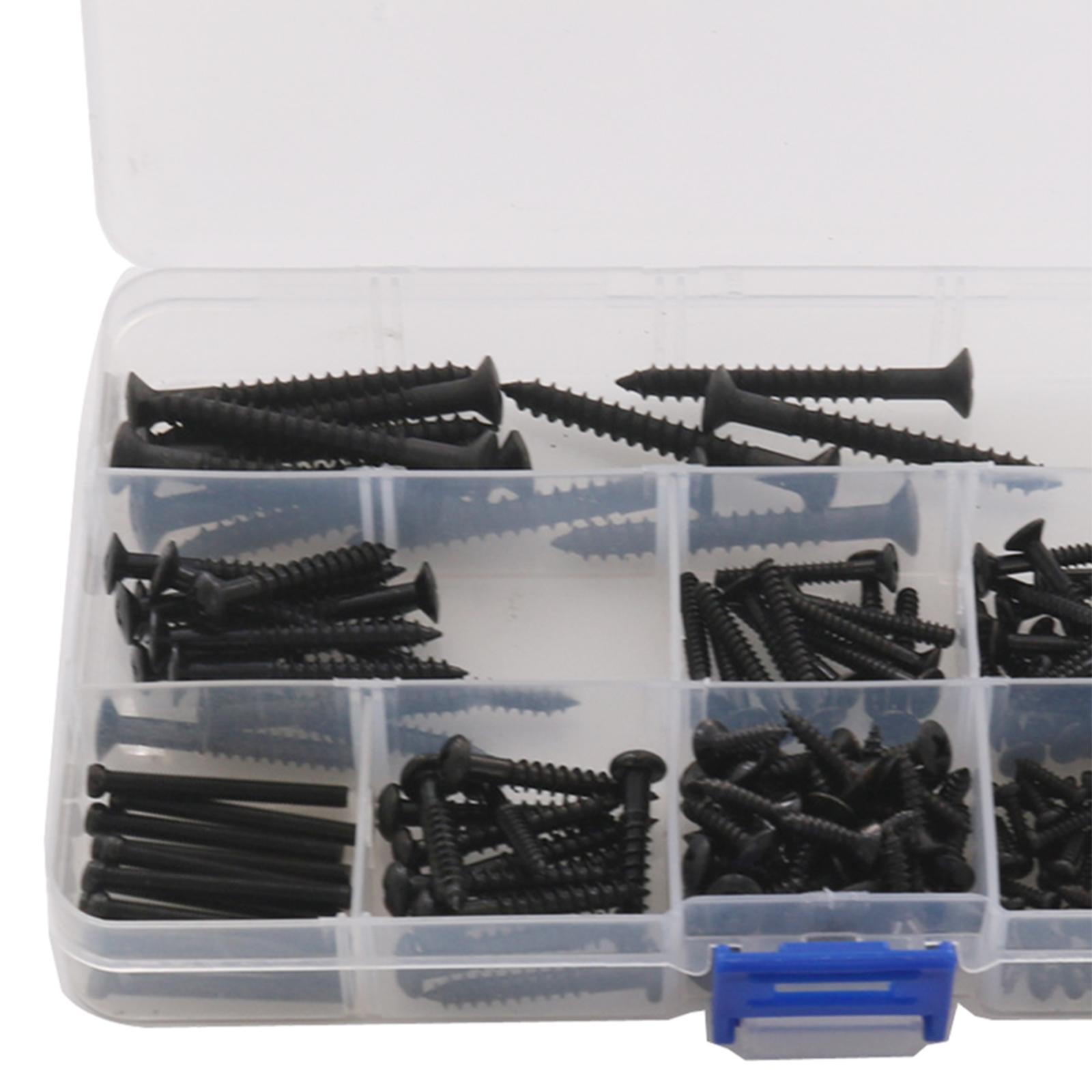 262Pcs Guitar Screw Kit Guitar Repairing Screw Set Elbow Tweezers DIY Guitar Kit Guitar Hardware Luthier Parts for Neck Plate
