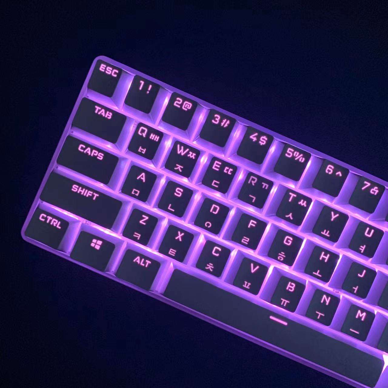 Hangul Keycap Korean Layout Keycap Pudding Keycaps Set PBT OEM Profile For Gaming Mechanical Keyboard for Cherry MX Switch