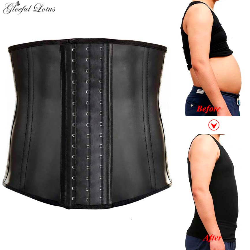 Men Shapewear Modeling Strap Male Slimming Belt Abdominal Binder Body Shaper Latex Waist Trainer Corset For Slimming Underwear