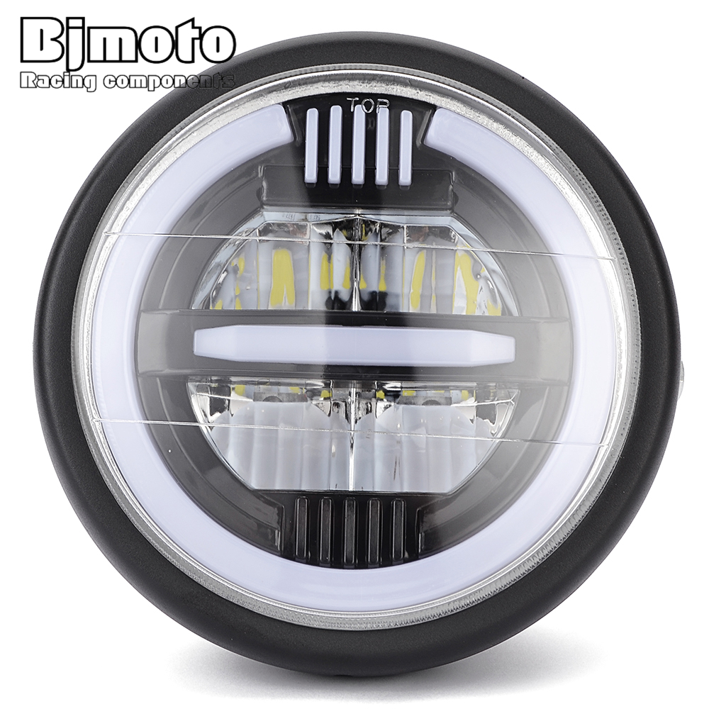 7.5 inch Universal Motorcycle Led Headligh LED Head lamp Headlamp Amber White Light 7.5" Motorcycle Headlight Cafe Racer