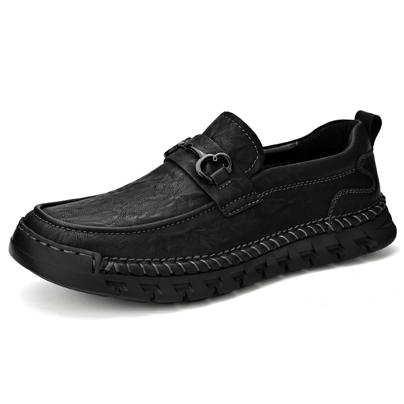 Ddmyoutdoor Four Seasons New Fashion Casual Large Size Men S Wide Edition Dad S Shoes One Step Padded Bean Shoes