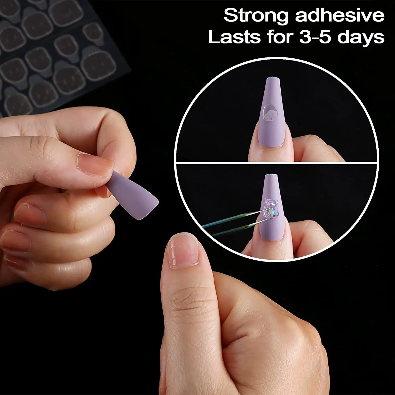 4800Pcs Double Sided Nail Glue Stickers Jelly Gel Glue Nail Sticker Nail Adhesive Waterproof Breathable False Nail Glue Tips 240621