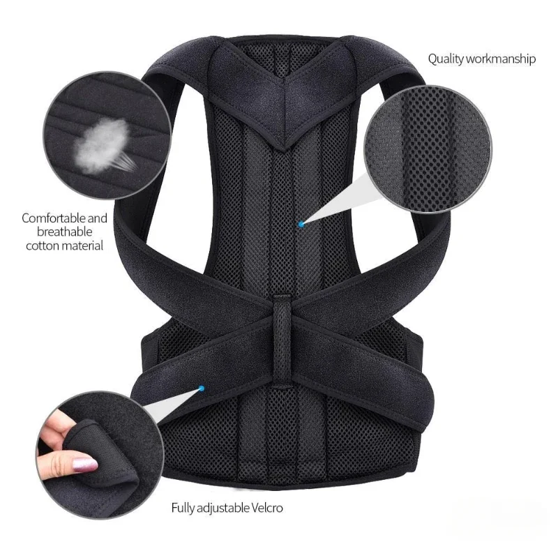 Male Female Adjustable Posture Corrector Corset Back Brace Belt Lumbar Support Straight Corrector Breathable Back Support S-XXL