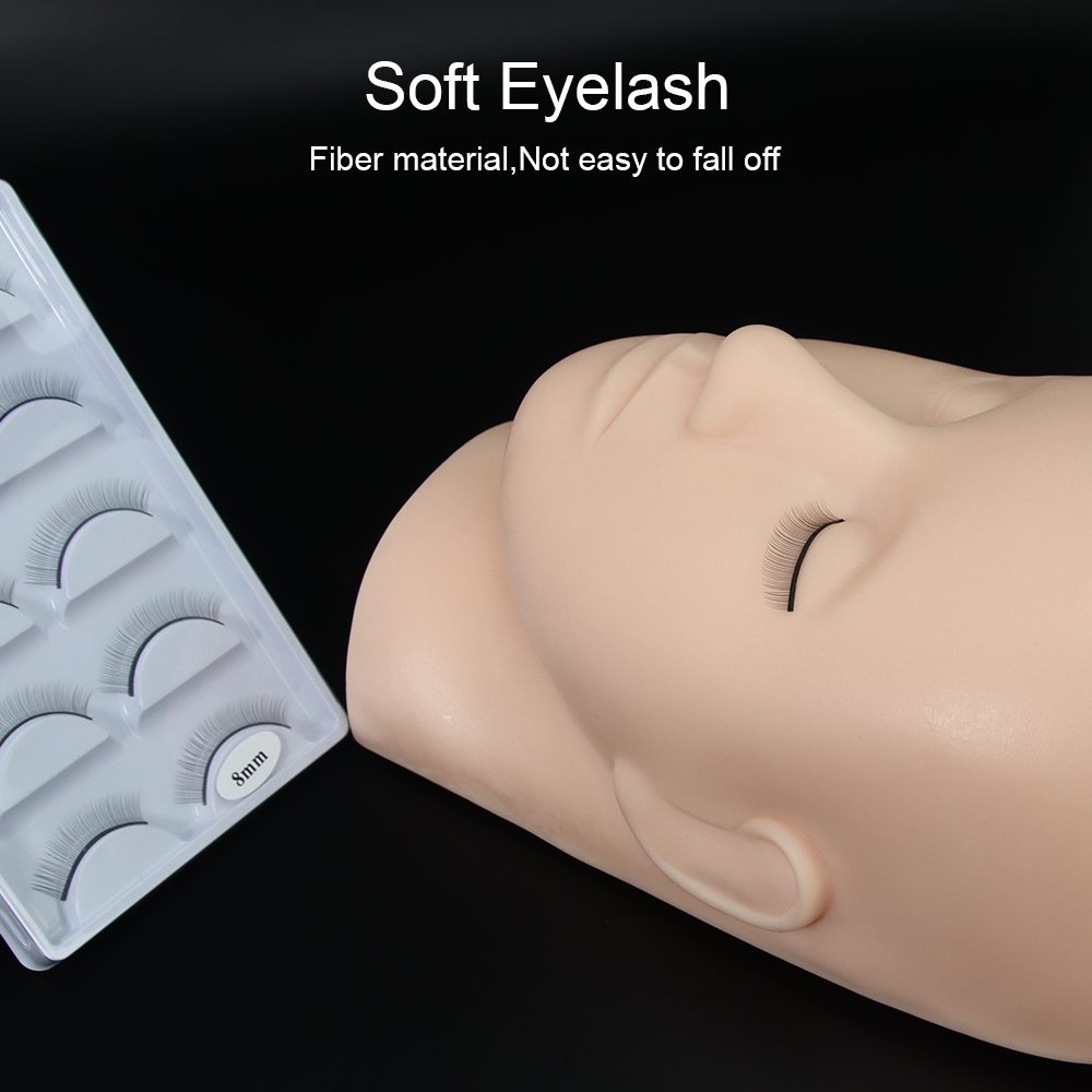 5 Pairs/Box False Eyelash Extentions For Training Suitable For Beginners Practice Lashes Novice Use Makeup Tools