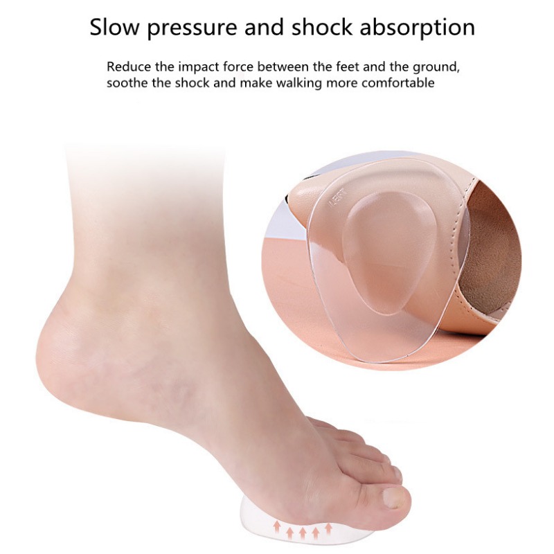 2PCS Soft Gel Front Palm Pad for Relieve Foot Pain High Heel Pads Are Thickened and Non-slip Women's Forefoot Anti-Pain Insoles
