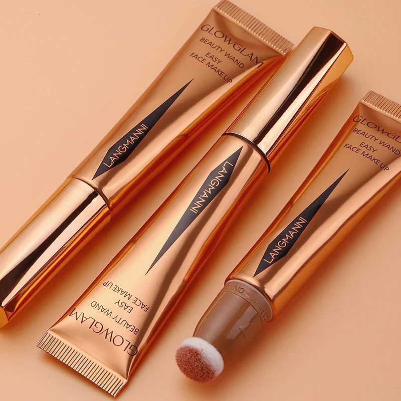 Cream Bronzer Contour Blusher Beauty Wand Highlighter Blush With Cushion Liquid Face Bronzer Wand Stick Applicator Makeup i240621