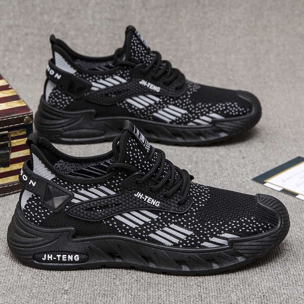 Men's trendy summer mesh fabric non smelly running casual breathable sports men's shoes