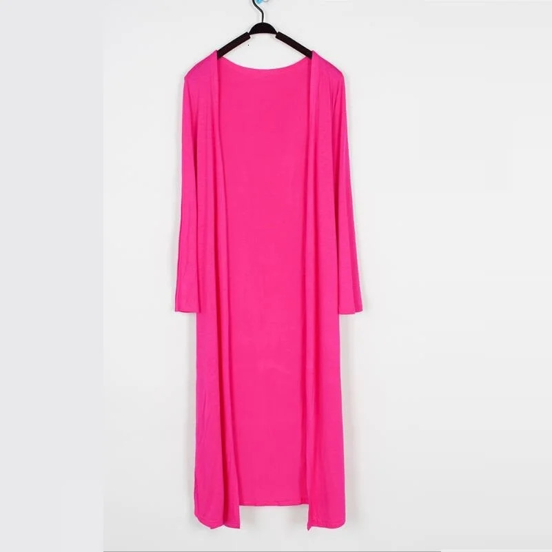 Summer Autumn 12 Colors Women Modal Long Cardigan Female Cotton Sweater Cardigans Sleeve Casual Coat Ladies Outerwear 240617