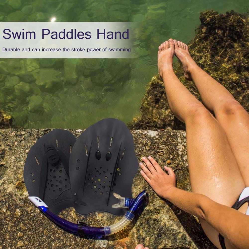 Kids Men Training Adjustable Gloves Swimming Accessory Pad Fins Flippers Swimming Paddles Diving Palm Hand Webbed