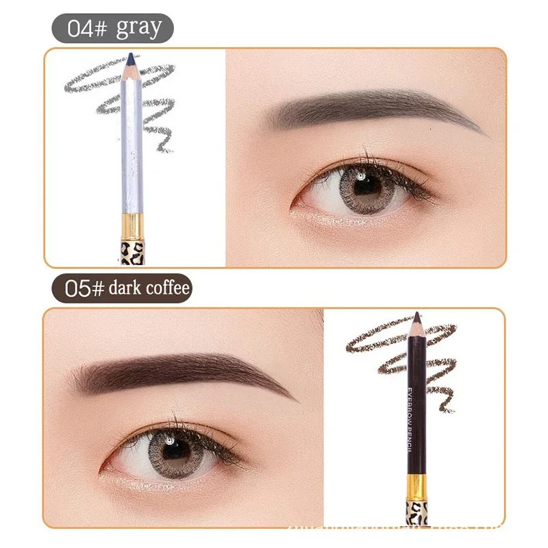 EyeBrow Pencil Cosmetics Makeup Tint Natural Long Lasting Paint Tattoo Eye brow Waterproof Black Brown Eye Shadows Beauty Tool 240621