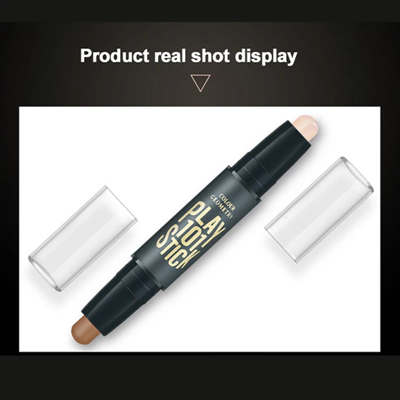 Face Concealer Pen Long Lasting Dark Circles Corrector Contour Concealers Stick Double Head High Gloss Face Cosmetic Makeup 240621