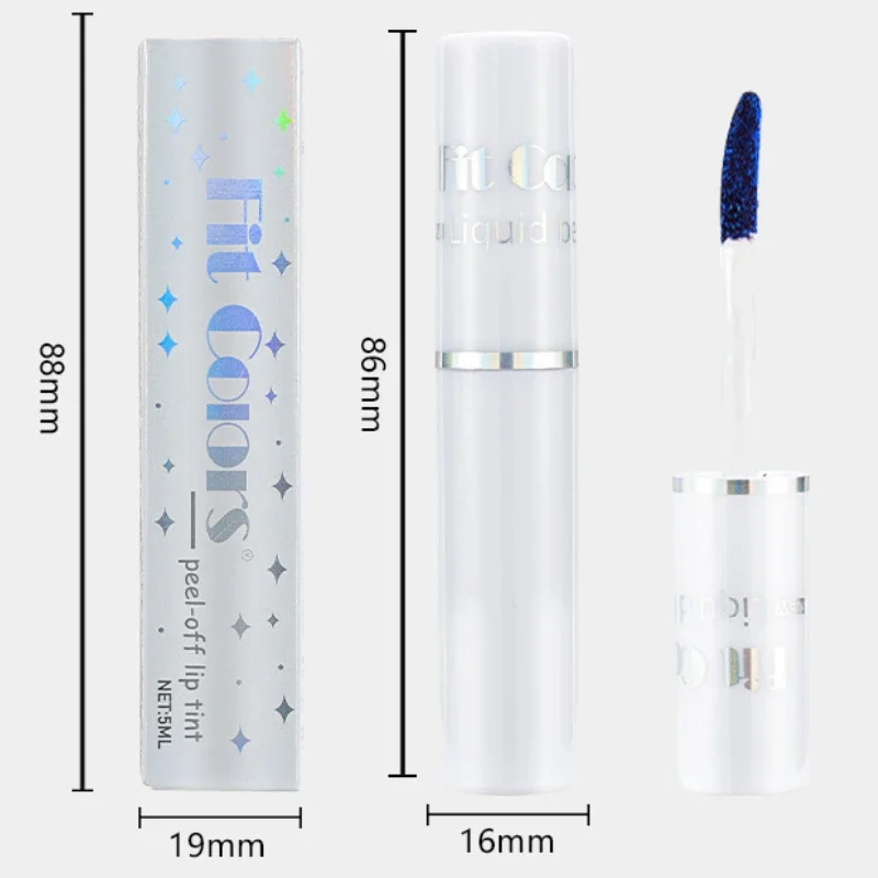 4 Colors Peel Off Lip Gloss Non-Stick Cup Matte Velvet Liquid Lipstick Long Lasting Tear-Off Tattoo Lip Gloss Korean Makeup