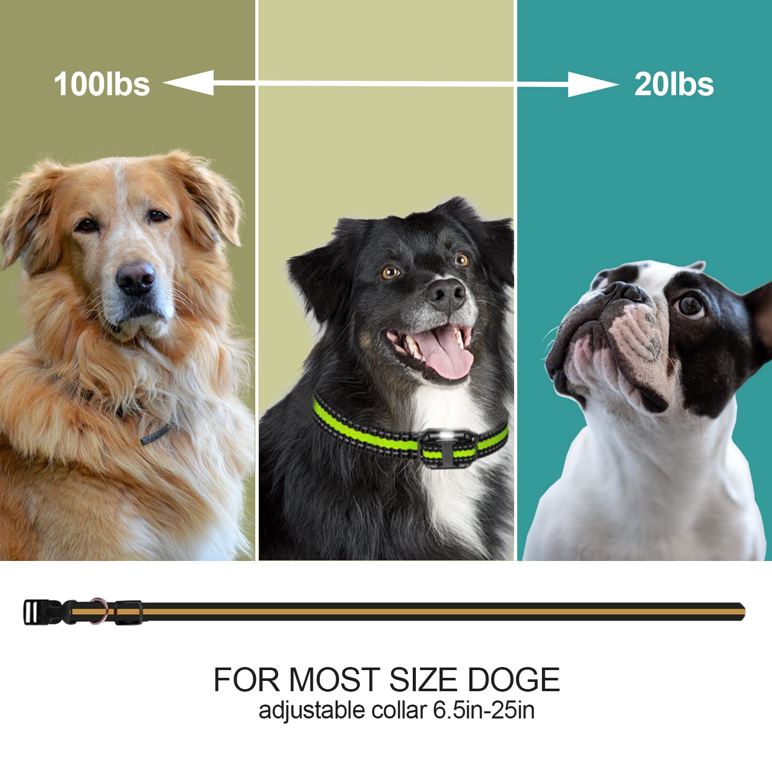Dog Training Collar with Remote Innovative Upgraded IPX7 Waterproof Electric Collar with 3 Training Modes Smart Dog Shock Collar