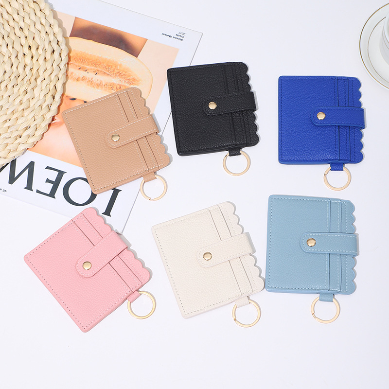 Designer card holder New Arrival High Quanlity Simple Leather Casual Solid Color Holders Women Zipper Change Purse Girls Mini Key Card Bag Gift design