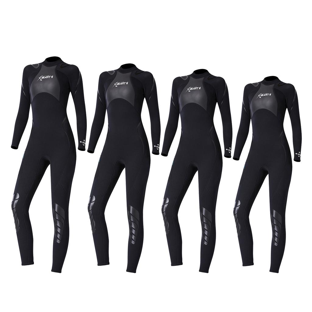 3mm Neoprene Wetsuit, Women Full Suit Diving Surfing Swimming Thermal Swimsuit - Various Sizes